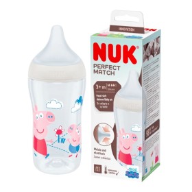 Nuk Perfect Match Peppa Pig Μπιμπερό Πλαστικό με Μαλακή Θηλή Σιλικόνης κατά των Κολικών με Έλεγχο Θερμοκρασίας 3m+, 260ml